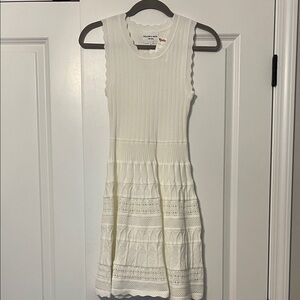 White Sleeveless Midi Dress